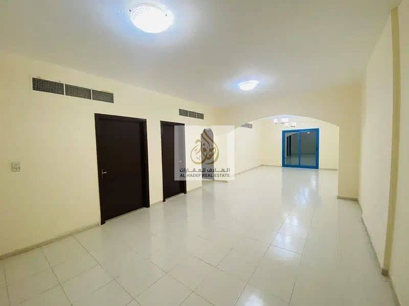 Room and hall for annual rent in Ajman, one of the largest spaces inside Ajman, master room, 2 bathrooms, balcony