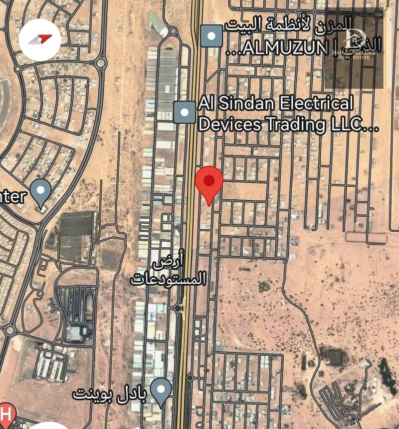 commercial land for sale In Sharjah, Al Hoshi area 3 street corner special location The second piece of Maliha Street