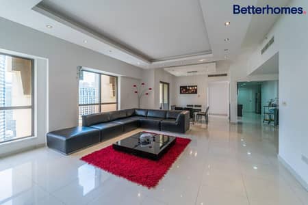 4 Bedroom Flat for Rent in Jumeirah Beach Residence (JBR), Dubai - Luxurious 4-Bed | High Floor | Marina Views