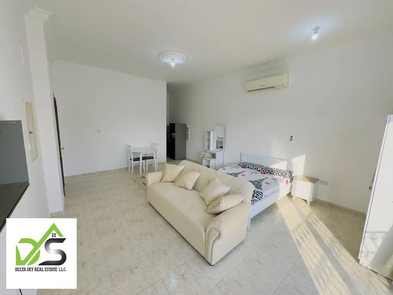 For rent, a furnished studio in Mohammed bin Zayed City, the first excellent monthly resident