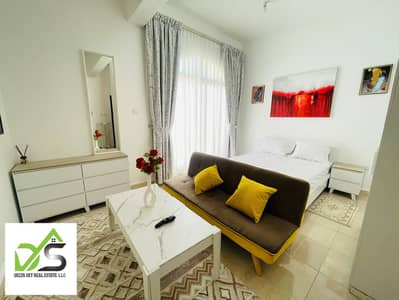 Studio for Rent in Shakhbout City, Abu Dhabi - For rent an excellent furnished studio, the first resident in the city of Shakhbot monthly
