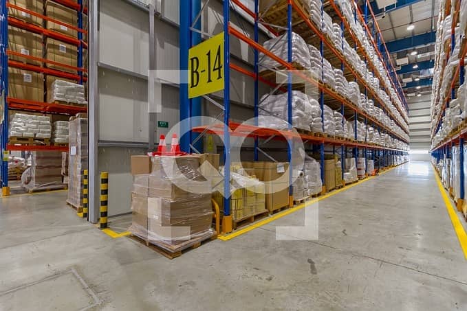 Quality Warehouse with Racks for Logistics in DWC Dubai