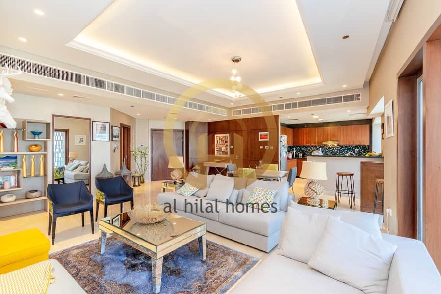 Furnished | 2 BR + Maid | Fully Upgraded | Marina view