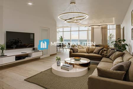 3 Bedroom Apartment for Sale in Yas Island, Abu Dhabi - Full Beach View|High Floor 3BR|Prestigious Living