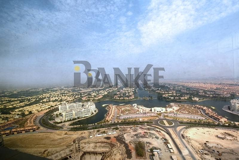 Bright office with lake view facing  Jumeirah Island.