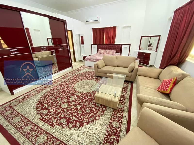 Fabulous Furnished studio outclass separate kitchen M/3000 Near by Forsan mall