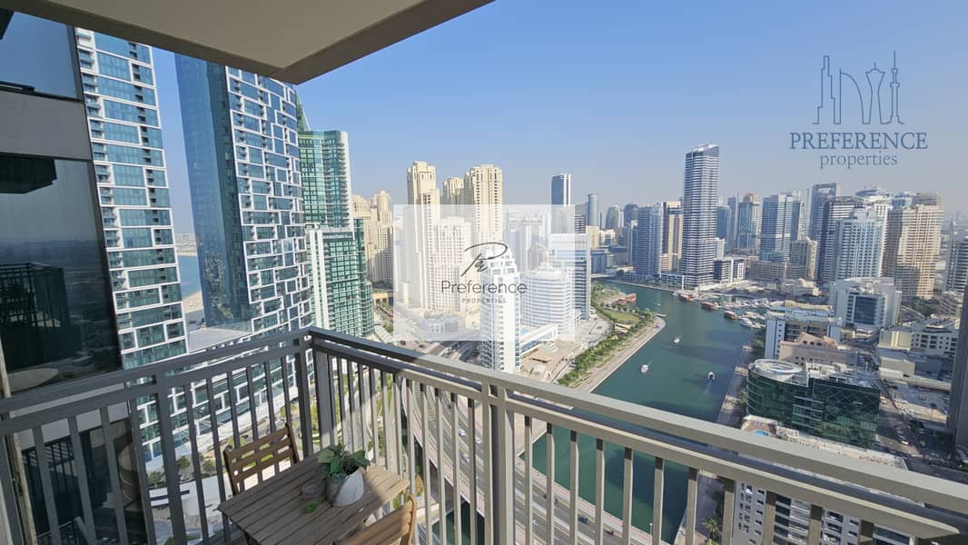 Luxury Furnished | 3BR+M | Panoramic Marina View | 5242 Tower
