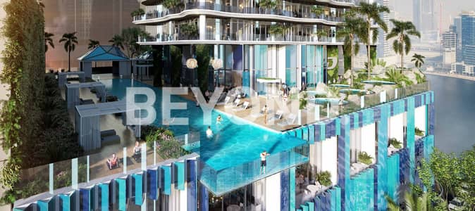 1 Bedroom Apartment for Sale in Business Bay, Dubai - 10 Pool area on a high floor. png