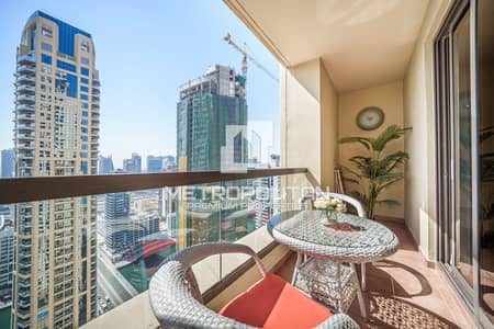 2 Bedroom Apartment for Rent in Jumeirah Beach Residence (JBR), Dubai - Fully Furnished | Beachfront Living | Marina View
