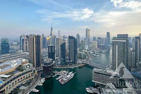 2 Bedroom Apartment for Rent in Dubai Marina, Dubai - Fully Furnished | Marina View |  High Floor
