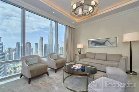 2 Bedroom Hotel Apartment for Sale in Downtown Dubai, Dubai - FULL BURJ KHALIFA AND FOUNTAIN VIEW