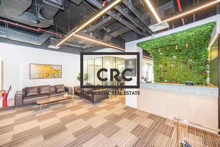 Office for Rent in Business Bay, Dubai - Furnished Fitted | Close to Metro | Six Partitions