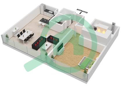Residence 110 - 1 Bedroom Apartment Type/unit B1,B2 / 02 FLOOR4-9,11-19 Floor plan