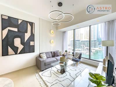 1 Bedroom Flat for Rent in Dubai Marina, Dubai - Vacant |Luxury upgraded Furnished |Full Water View