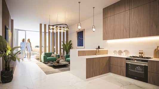 1 Bedroom Flat for Sale in Yas Island, Abu Dhabi - Kitchen_Studio_Final( people). jpg