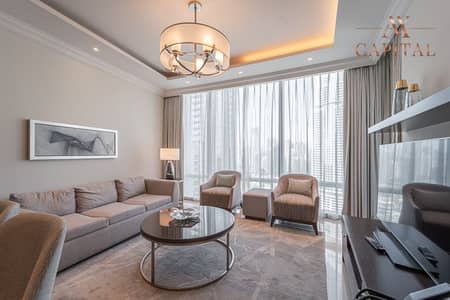 1 Bedroom Apartment for Rent in Downtown Dubai, Dubai - Low Floor | Burj Khalifa View | Serviced