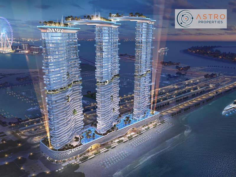 位于迪拜港，卡瓦利达马克海湾综合公寓，DAMAC 海湾大厦 C 座 1 卧室的公寓 4200000 AED - 8866312