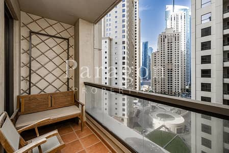 3 Bedroom Apartment for Rent in Jumeirah Beach Residence (JBR), Dubai - 3B | High Floor | Unfurnished | Marina Rimal