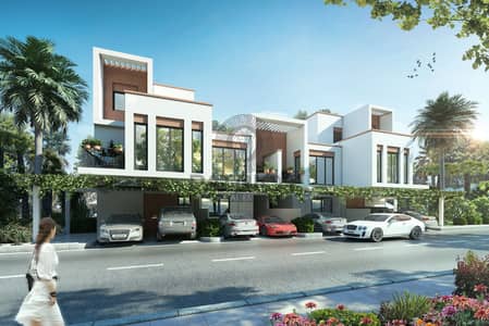 5 Bedroom Townhouse for Sale in DAMAC Lagoons, Dubai - Lagoon Townhouse (5AE-4AM) Costa Brava - FRONT. jpg