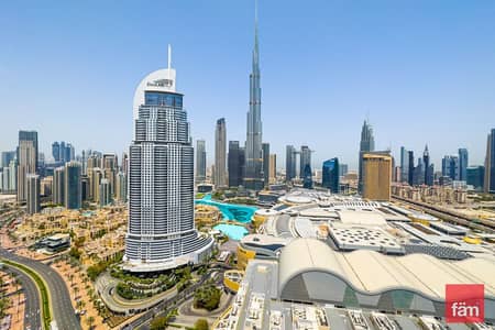 2 Bedroom Hotel Apartment for Rent in Downtown Dubai, Dubai - High Floor | Full Burj Khalifa View | Furnished