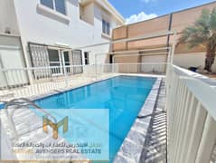 Private Swimming Pool // Private Garden // 4 BHK With Driver Room // Maid Room For Rent MBZ