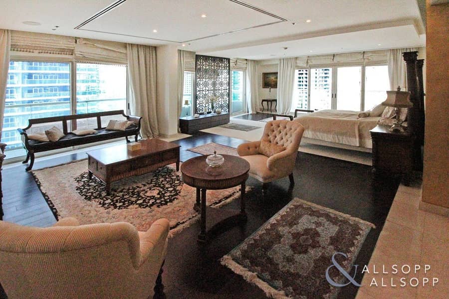 位于迪拜码头，滨海景观大厦，滨海景观大厦B座 5 卧室的顶楼公寓 8600000 AED - 8872827