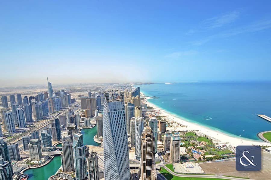 位于迪拜码头，公主府 4 卧室的顶楼公寓 6300000 AED - 8873110