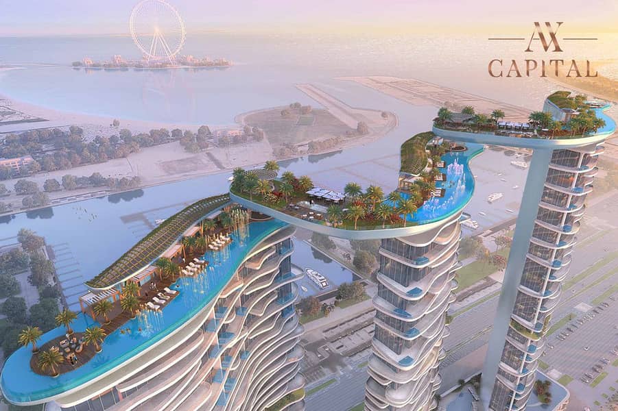 位于迪拜港，卡瓦利达马克海湾综合公寓，DAMAC 海湾大厦 B 座 1 卧室的公寓 3595000 AED - 8874522
