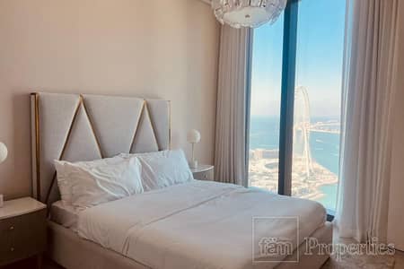 2 Bedroom Apartment for Rent in Jumeirah Beach Residence (JBR), Dubai - Fully Furnished | High Floor | Full Sea View