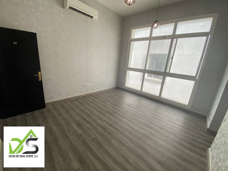 Studio for rent, parquet, excellent location, super lux finishing, in the city of South Al Shamkha, next to Makani Mall, monthly