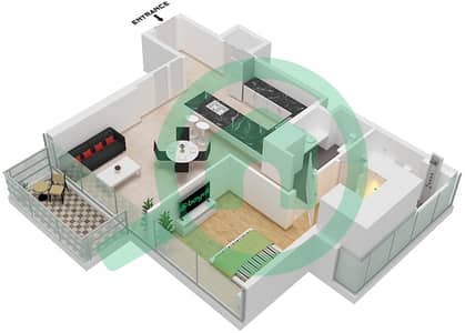奕居西 - 1 卧室公寓类型／单位G / 8,13 FLOOR 2-16戶型图