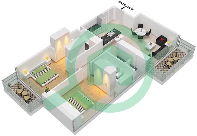 Type B Unit 10 Floor 17-19,22-30
Type B Unit 1 Floor 17-30
Type B Unit 6 Floor 20-21