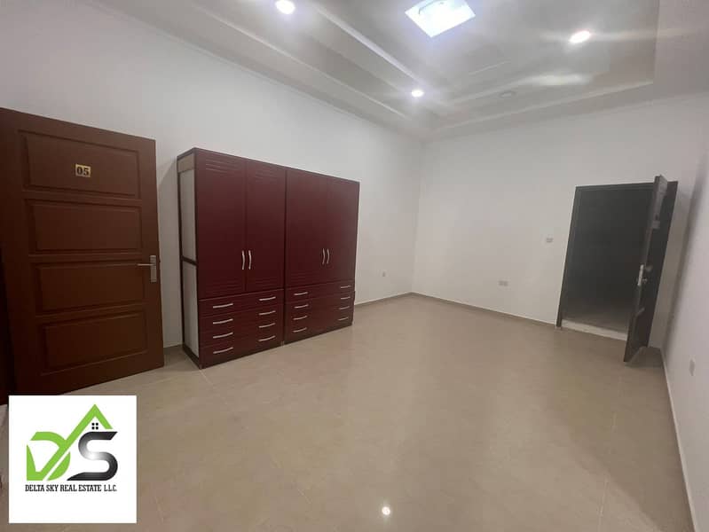 For rent a studio for the first inhabitant with a balcony in Mohammed bin Zayed City, Zone 31, excellent monthly location