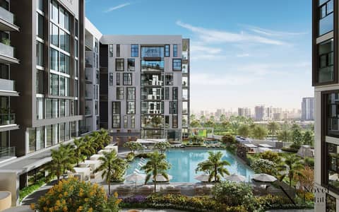 1 Bedroom Apartment for Sale in Arjan, Dubai - Arbor View - Pool Deck. jpg