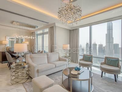 4 Bedroom Hotel Apartment for Rent in Downtown Dubai, Dubai - Bills Included | Burj & Fountain View | Duplex
