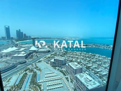 شقة 2 غرفة نوم للايجار في مارينا، أبوظبي - Fairmount Marina Residences, Abu Dhabi, for Rent, for Sale, 2 bedroom, Sea View, Full Furnished, Apartment, The Marina Residences, Abu Dhabi 001. jpeg