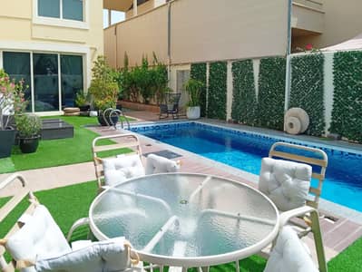 5 Bedroom Villa for Rent in Al Raha Gardens, Abu Dhabi - Double Row-Corner | Own Pool/Garden | Unfurnished