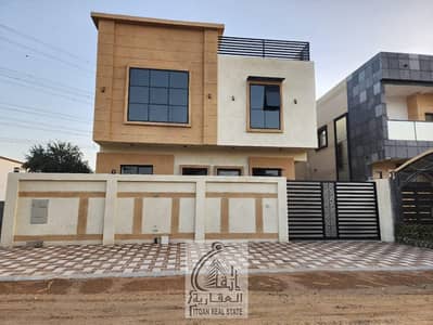 Super deluxe finishing villa for rent In the Emirate of Ajman, Al Helio area It consists of ground + first floor Land area 3014 feet