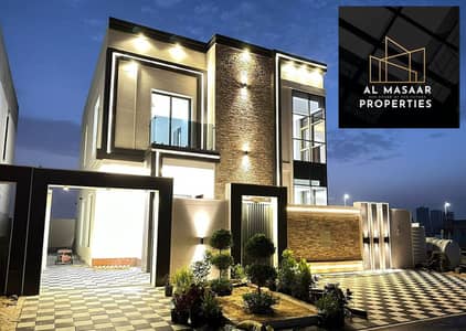 5 Bedroom Villa for Sale in Al Helio, Ajman - Snapshot price, without down payment, for a villa near the mosque, one of the most luxurious villas in Ajman, designed by palaces, with super deluxe f
