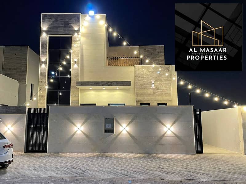 At a snapshot price, including registration fees and without down payment, a modern villa near the mosque is one of the most luxurious villas in Ajman
