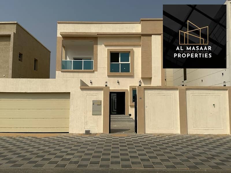 At a snapshot price and without down payment, a villa near the mosque is one of the most luxurious villas in Ajman, designed by palaces, with super de