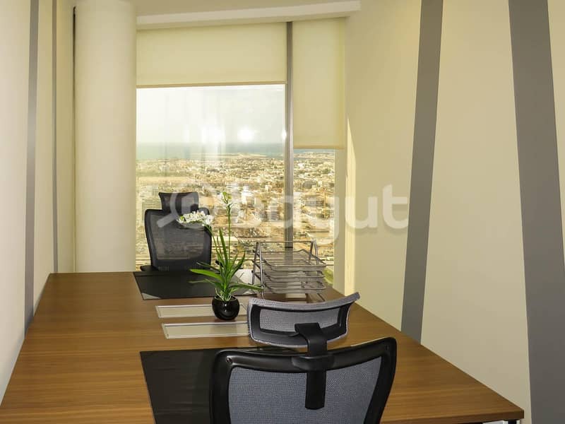 Fully Furnished Luxurious Offices with Ejari for rent
