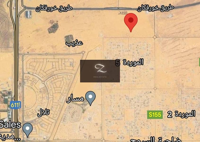 For sale land in Sharjah / Al Sahma area with the possibility of installments for two years, installments every 6 months