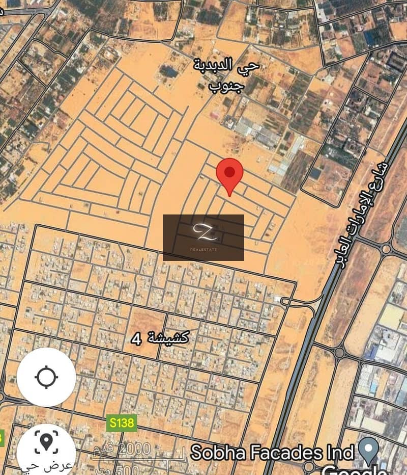 For sale land in Sharjah / Al Zubair area. Close to all services and Emirates al aaber Road