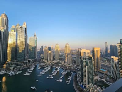 3 Bedroom Apartment for Rent in Dubai Marina, Dubai - Marina View  | Unfurnished  | High Floor