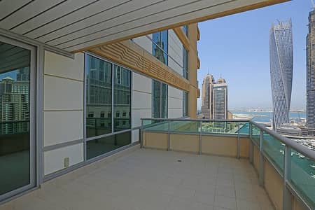 4 Bedroom Penthouse for Rent in Dubai Marina, Dubai - Upgrad Penthouse with terrace, Marina view, Vacant