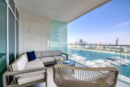 3 Bedroom Apartment for Rent in Dubai Harbour, Dubai - Marina and Sea Views | Vacant | Corner Unit