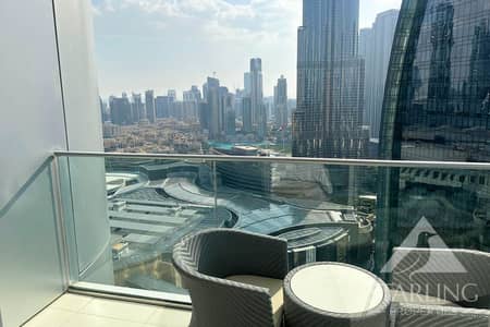 2 Bedroom Flat for Rent in Downtown Dubai, Dubai - High Floor | Burj and Fountain View |  Furnished