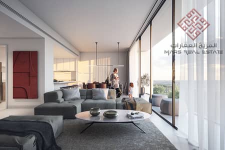 1 Bedroom Flat for Sale in Aljada, Sharjah - 230419-Living-room-(1). jpg