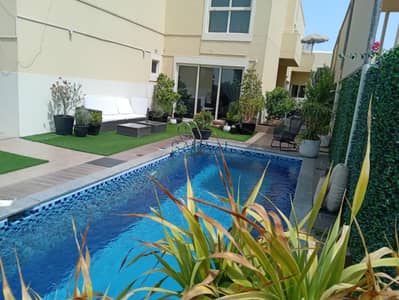 5 Bedroom Villa for Sale in Al Raha Gardens, Abu Dhabi - Corner-Double Row | Own Pool/Garden | Unfurnished